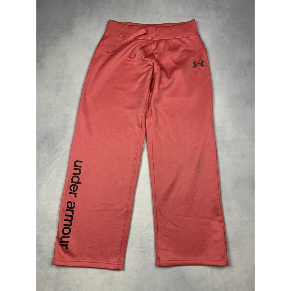 Under Armour ColdGear Storm Pants Youth Large‎ YLG Red Fleece Lined Athletic